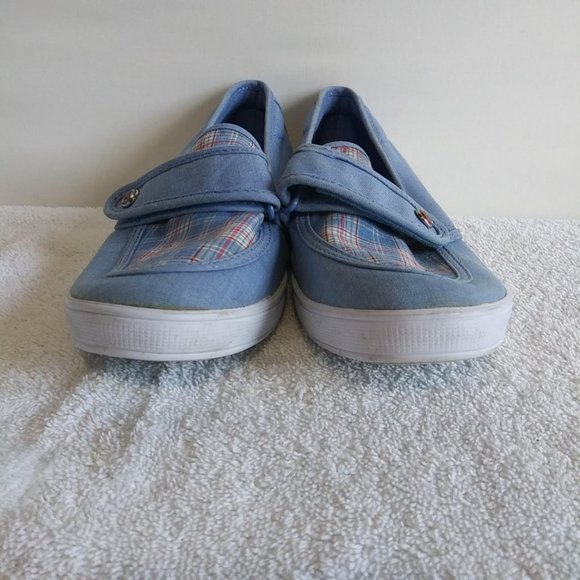 Grasshopper Light Blue Denim Plaid Boat Shoe - Picture 5 of 11
